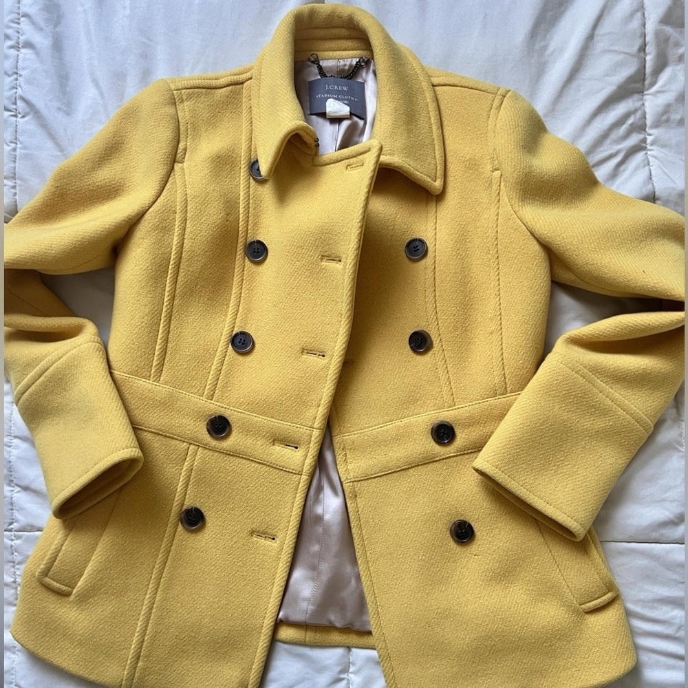 J. Crew Yellow Pea Coat